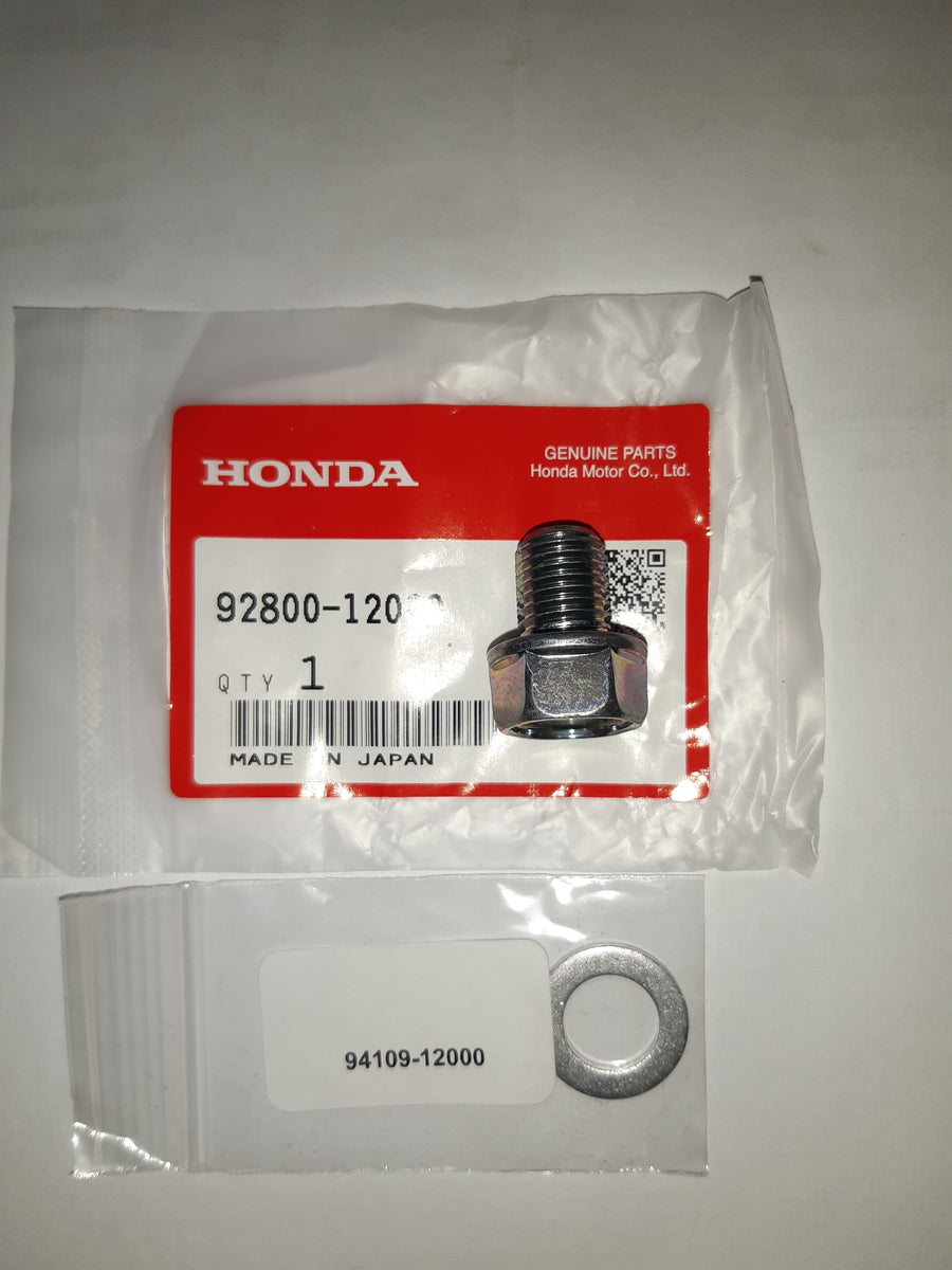 Oil Drain Plug & Washer Genuine Honda 12mm Morans Bike Shop