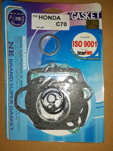 Top end gasket set - All 6v Honda C70 models up to 1982