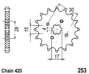 Honda C50 Front Sprocket  13 tooth