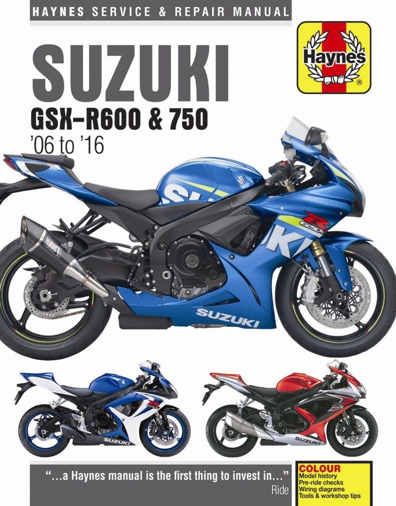 Suzuki GSX-R 600 & 750 ('06-'16) Haynes Service Manual